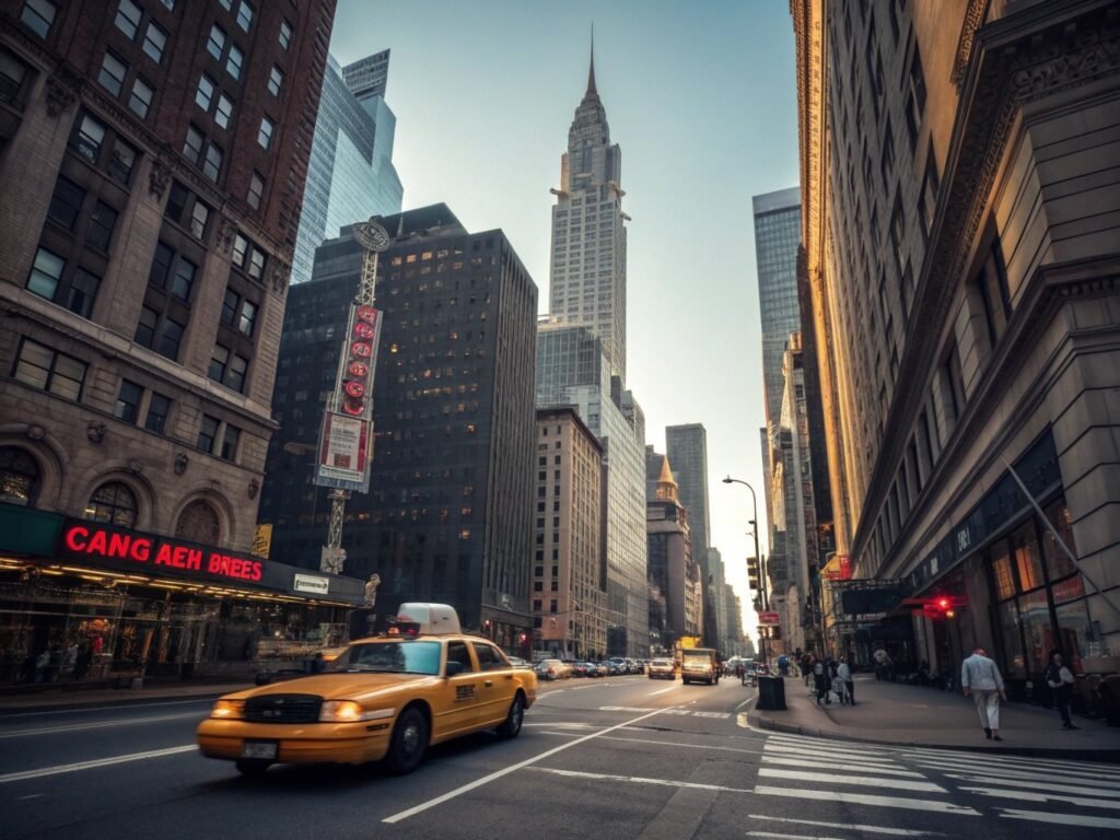 car running in NewYork